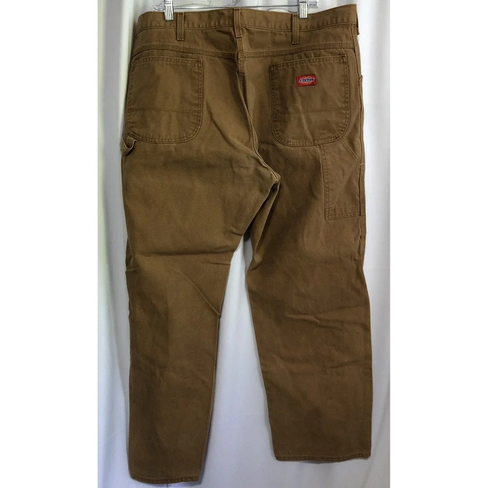 Dickies Carpenter Pants Mens‎ 42x30 Brown Excellent Duck Canvas Utility Workwear